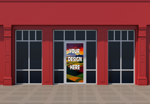 Transform Your Storefront with Custom Door Wraps!