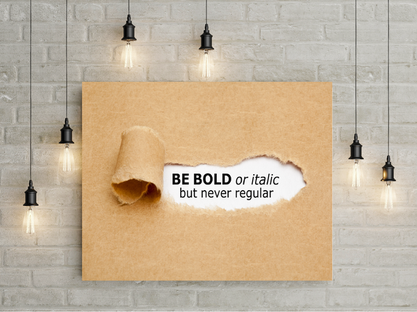 Be Bold or Italic but never Regular - Red Alpha Custom Prints