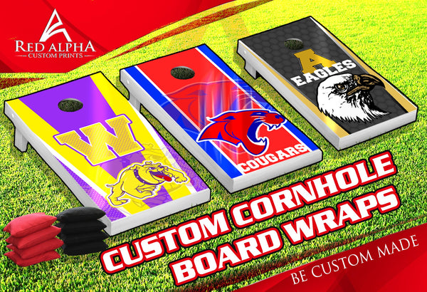 Custom Cornhole Boards-Pre-Designed. - Red Alpha Custom Prints