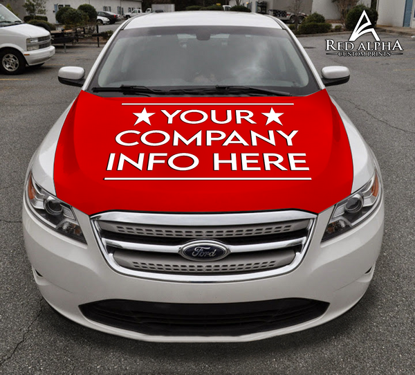 Vehicle Hood Vinyl Wrap - Red Alpha Custom Prints