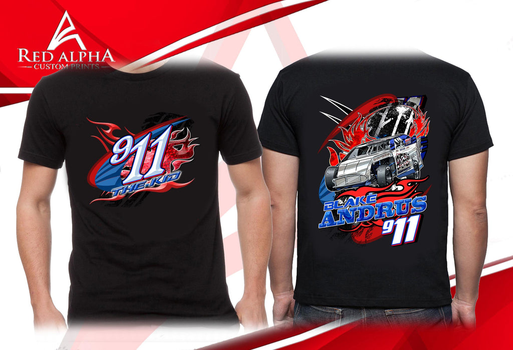 2017 Racing T-shirts for Black Andrus and Team 911