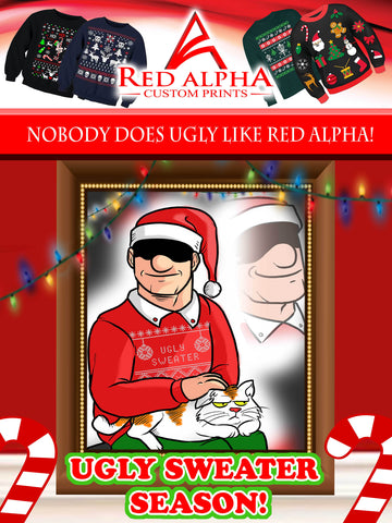 Red Alpha Ugly Sweaters