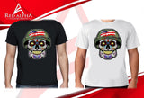 Red Alpha Día de los Muertos Sugar Skull Soldier Tee