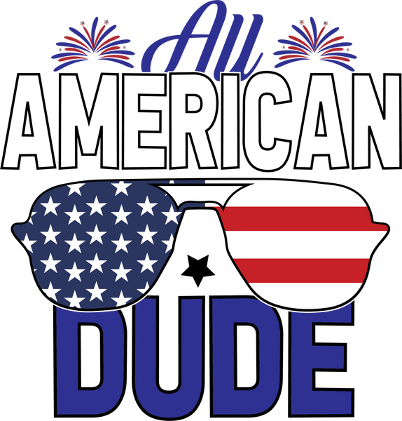 All American Dude - Red Alpha Custom Prints