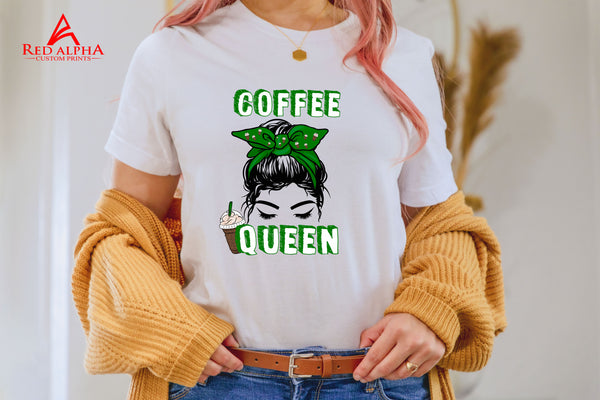Coffee Queen (Green) - Red Alpha Custom Prints
