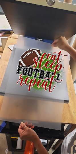Eat Sleep Football Repeat DTF