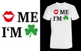 Kiss (lips) Me I'm Irish (Shamrock) - Red Alpha Custom Prints