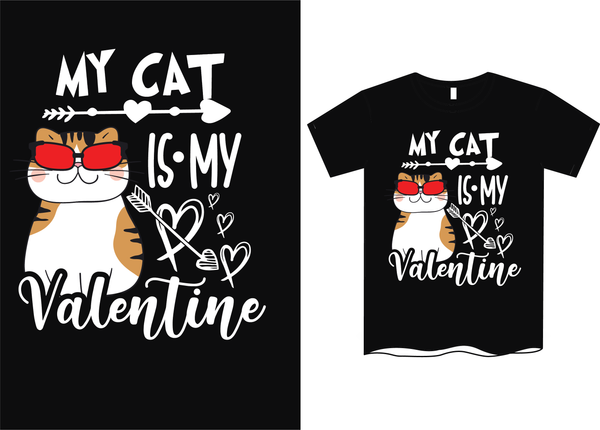 My Cat is My Valentine - Red Alpha Custom Prints