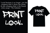 Buy/Shop/Eat/Print/Design/Lift local - Red Alpha Custom Prints