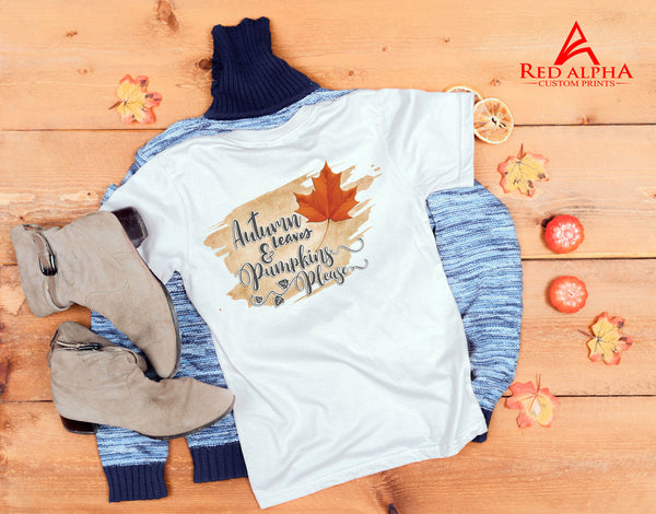 Autumn Leaves and Pumpkins