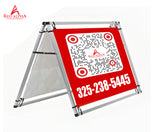 4ft A-frame banner with stand