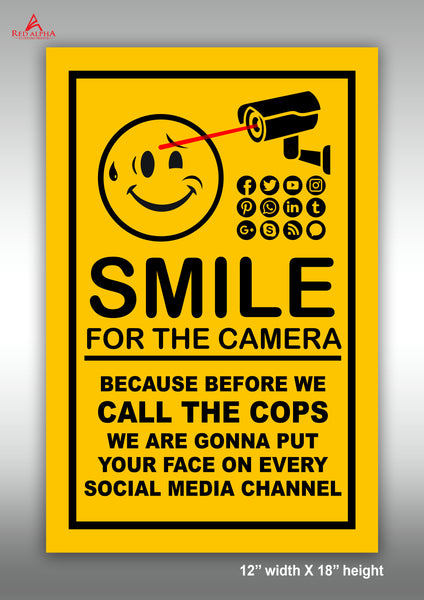 Social Media Warning Sign: Smile for the Camera