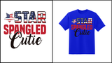 Star Spangled Cutie T-shirt - Red Alpha Custom Prints