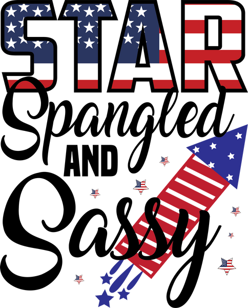 Star Spangled & Sassy - Red Alpha Custom Prints