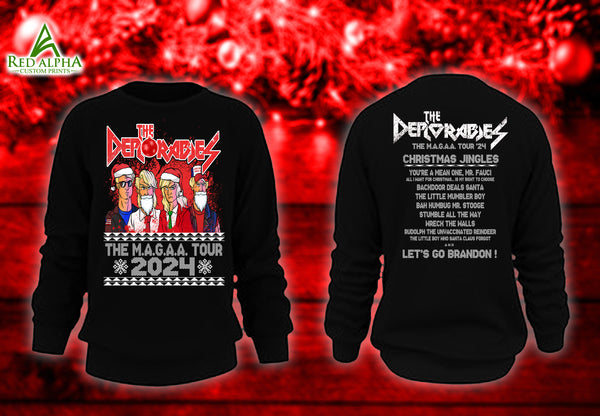 The Deplorables Christmas Ugly Sweater - Red Alpha Custom Prints