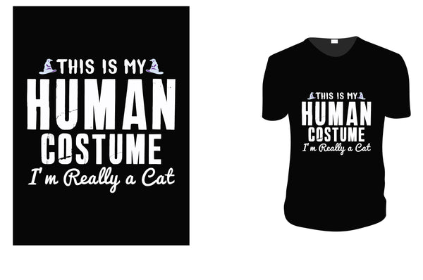 This is My Human Costume, I'm really a cat - Red Alpha Custom Prints