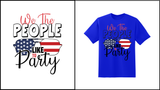 We the People Like to Party T-shirt - Red Alpha Custom Prints