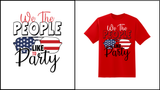 We the People Like to Party T-shirt - Red Alpha Custom Prints