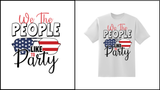 We the People Like to Party T-shirt - Red Alpha Custom Prints