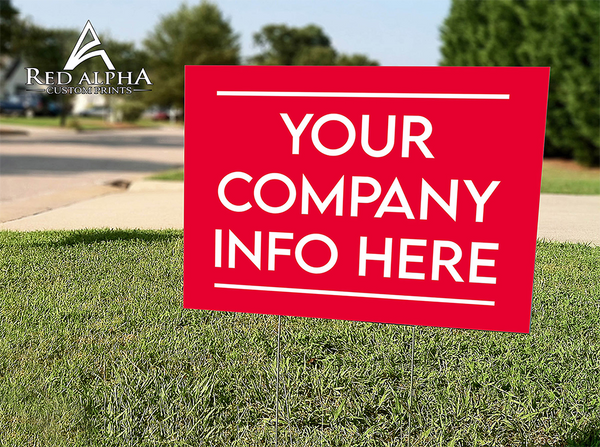 Custom Yard signs-Digital Print - Red Alpha Custom Prints